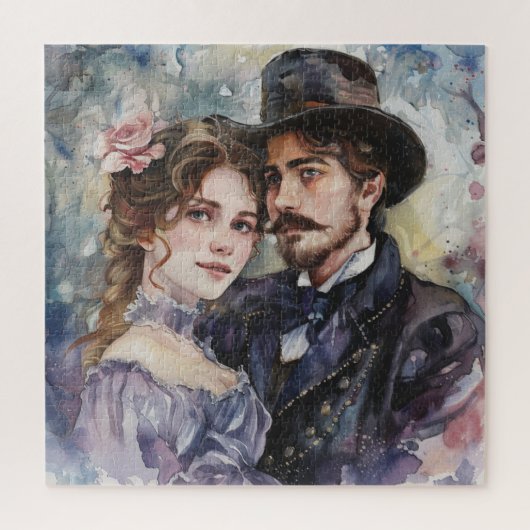 ビクトリア朝のカップル ジグソーパズル (縦)