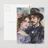 ビクトリア朝のカップル ポストカード (正面/裏面)