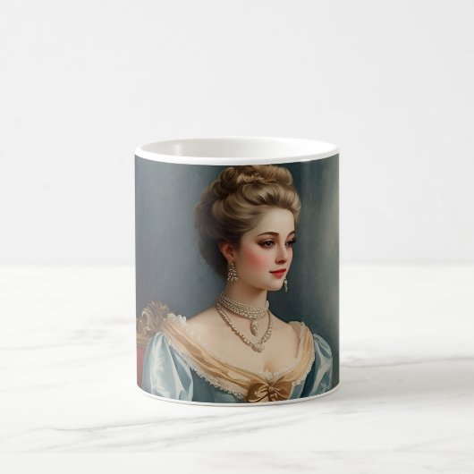 ビクトリア朝のレディの肖像画 クラシック コーヒーマグ コーヒーマグカップ (中央)