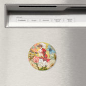 ビクトリア朝の女性 高貴 赤 イラスト マグネット (インサイチュ (食洗機))