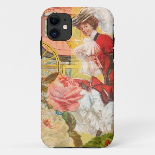 ビクトリア朝の女性 高貴 赤 イラスト Case-Mate iPhoneケース (裏面)