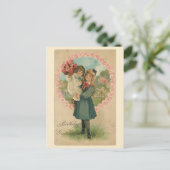 ビクトリア朝の姉妹たちの誕生日グリーティング、1910年代 ポストカード (スタンド正面)