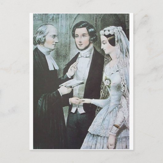 ビクトリア朝の結婚式のポストカード ポストカード (正面)