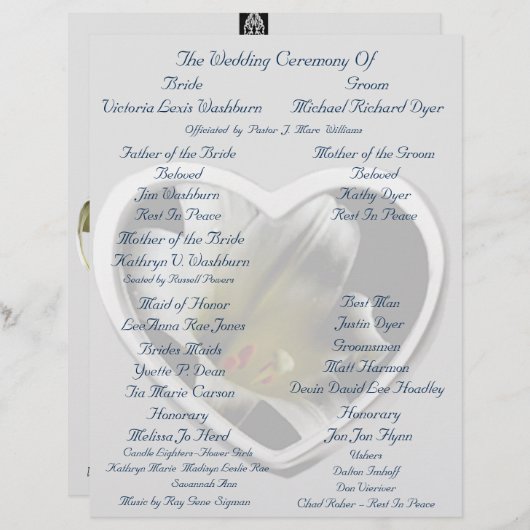 ビクトリア朝教会の配布資料の編集 (正面/裏面)