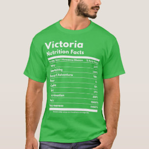 ビクトリア栄養おもしろい事実パーソナライズされた名V Tシャツ