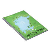 ビクトリア湖の地図 – ア素晴らしフリカ湖の旅行アート。 ノートブック (右側)