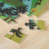 ビクトリア湖アフリカ旅行ポスター ジグソーパズル (側面)