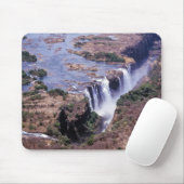 ビクトリア滝の空中写真 - ズンバブエ、アフリカ マウスパッド (マウス)