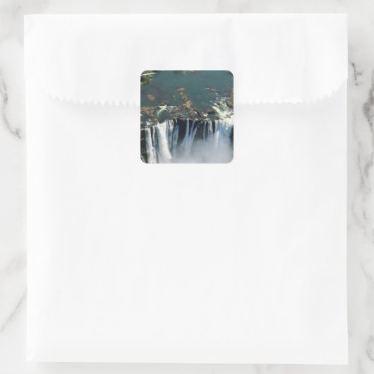 ビクトリア滝ザンビアジンバブエ縁どへ次の操作 スクエアシール (バッグ)