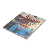 ビクトリア滝ジンバブエ漫画のポスター タイル (側面)