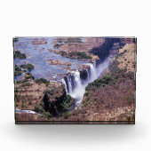 ビクトリア滝空中表示 – ジンバブエ，アフリカ フォトブロック (正面)