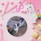 ビクトリア滝空中表示 – ジンバブエ，アフリカ ペーパープレート (パーティー)