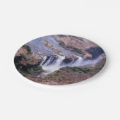 ビクトリア滝空中表示 – ジンバブエ，アフリカ ペーパープレート (アングル)