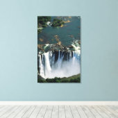 ビクトリア秋、ザンビアからジンバブエま縁どで。100 キャンバスプリント (インサイチュ (ウッドフロア))