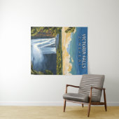 ビクトリア秋 – ジンバブエのレトロ旅行ポスター タペストリー (インサイチュ(横))