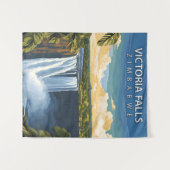 ビクトリア秋 – ジンバブエのレトロ旅行ポスター タペストリー (正面(横))