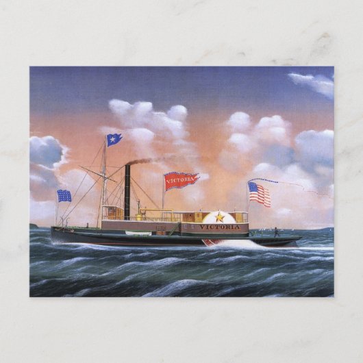 ビクトリア蒸気タグ1859 ポストカード (正面)