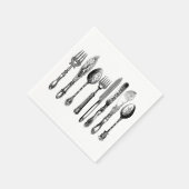 ビクトリア調の銀食器 シルバー スタンダードカクテルナプキン (角)