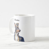 ビクトリア調ドーベルマンピンシャーマグ コーヒーマグカップ (正面左)