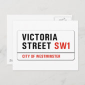 ビクトリア通りロンドン通りサイン ポストカード (正面/裏面)