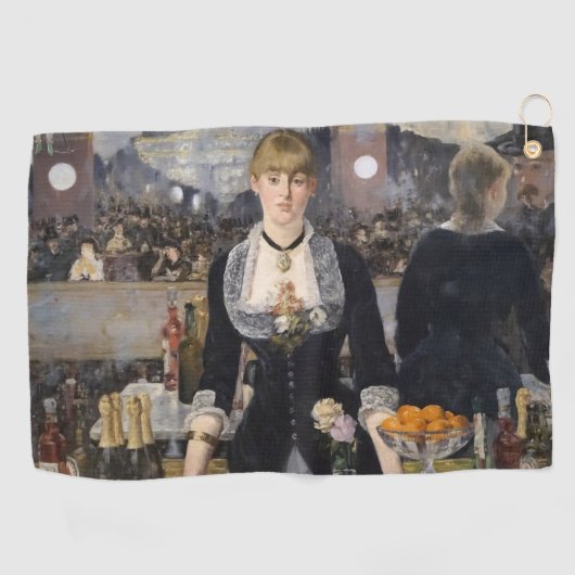 ビクトリア風のバーメイドの少女　フランス、フォリー・ベルジェールにて ゴルフタオル (横)