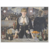 ビクトリア風のバーメイドの少女　フランス、フォリー・ベルジェールにて シール (正面)