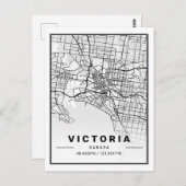 ビクトリア ブリティッシュコロンビア カナダ 旅行 地図 ポストカード (正面/裏面)