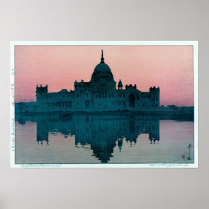 ビクトリア・メモリアル, Victoria Memorial, Yoshida, Woodcut ポスター