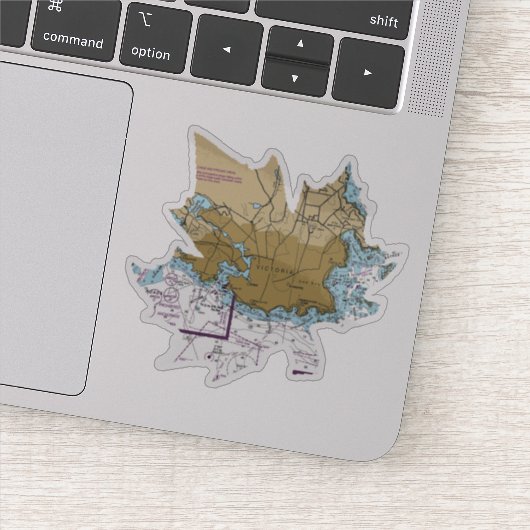 ビクトリアBC航海のチャート シール (詳細)