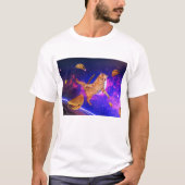 ビクトリアBlouin著宇宙のタコス猫のTシャツ Tシャツ (正面)