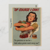 ビクトリーガーデンもちろん私は第2次世界大戦 ポストカード (正面/裏面)