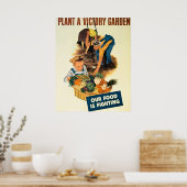 ビクトリーガーデンを植える – ヴィンテージ第2次世界大戦 ポスター (キッチン)