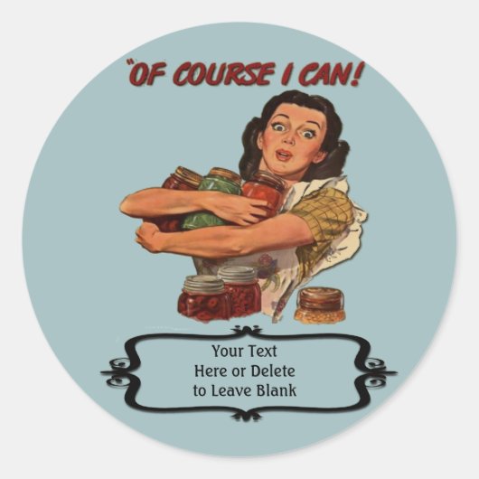 ビクトリーガーデンキャニングラベカスタムルパーソナライズされた ラウンドシール (正面)