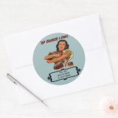 ビクトリーガーデンキャニングラベカスタムルパーソナライズされた ラウンドシール (封筒)