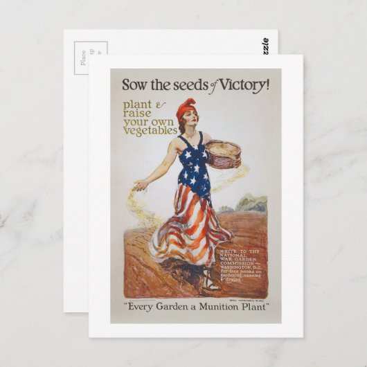 ビクトリーガーデンリバティースシーズWWIプロパガンダ ポストカード (正面/裏面)