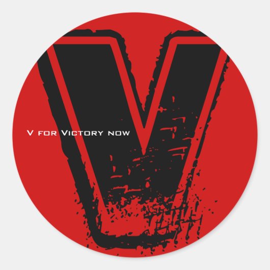 ビクトリーステッカーV 6 ラウンドシール (正面)