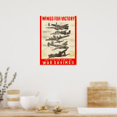 ビクトリー戦闘機ヴィンテージポスターの翼 ポスター (キッチン)