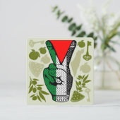 ビクトリー記号の手の抵抗赤い三角形の記号 (スタンド正面)