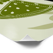 ビクトリー記号の手の抵抗赤い三角形の記号 ポスター (コーナー)