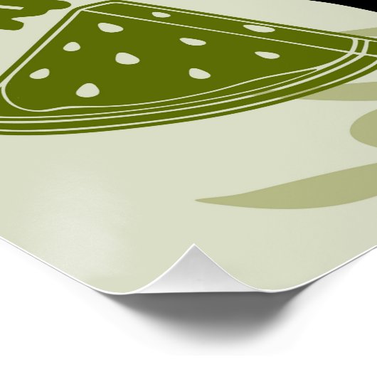 ビクトリー記号の手の抵抗赤い三角形の記号 ポスター (コーナー)