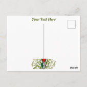 ビクトリー記号の手の抵抗赤い三角形の記号 ポストカード (裏面)