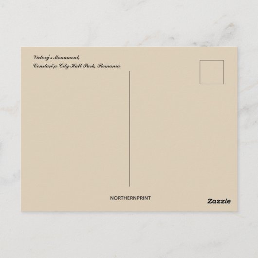 ビクトリー記念碑コンスタンアţルーマニア ポストカード (裏面)