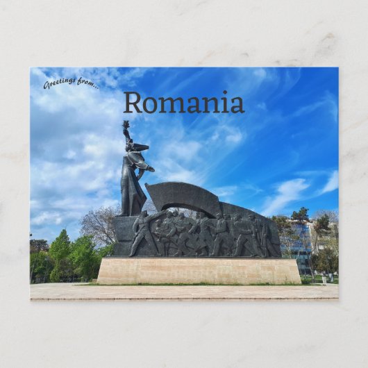 ビクトリー記念碑コンスタンアţルーマニア ポストカード (正面)