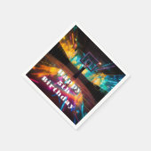 ビクトリー鮮やかバスケットボールパーティー スタンダードカクテルナプキン (角)