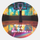 ビクトリー鮮やかバスケットボール ラウンドシール (正面)