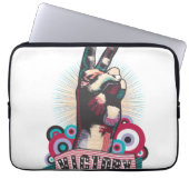 ビクトリー ピース&ラブ ポップアート電子バッグ ラップトップスリーブ (正面)