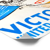 ビクトリー・ヴィンテージのポスターに引っ張る女の子 ポスター (角)