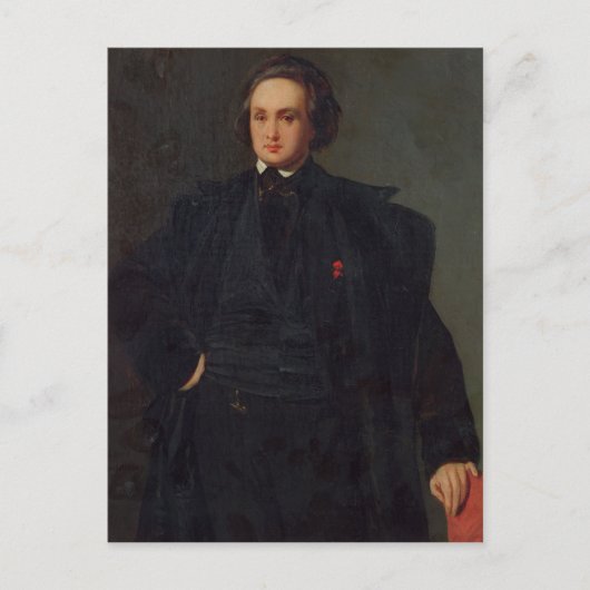 ビクトル・ヒューゴポートレート, c.1833 ポストカード (正面)