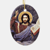 ビクトル・ヴァーネツォフの全能絵画キリスト セラミックオーナメント (裏面)