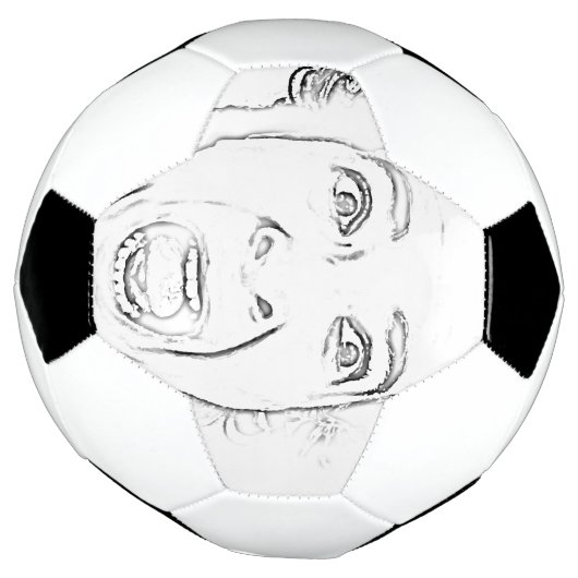 ビクビクした老婦人の悲鳴顔笑わされる サッカーボール (回転)